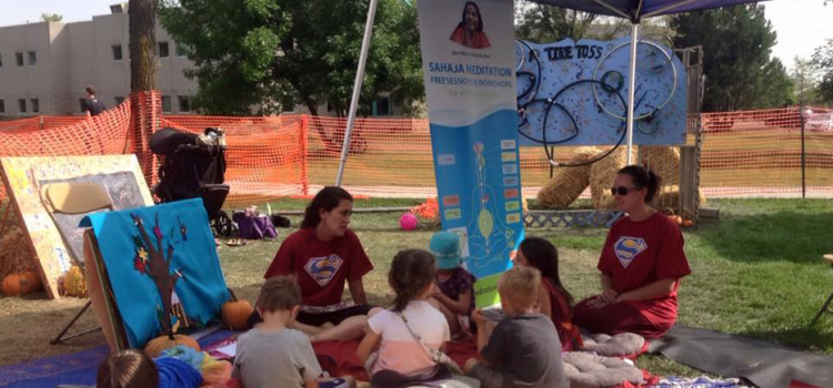 Meditating with kids at Fort Collins: Sustainable Living Fair